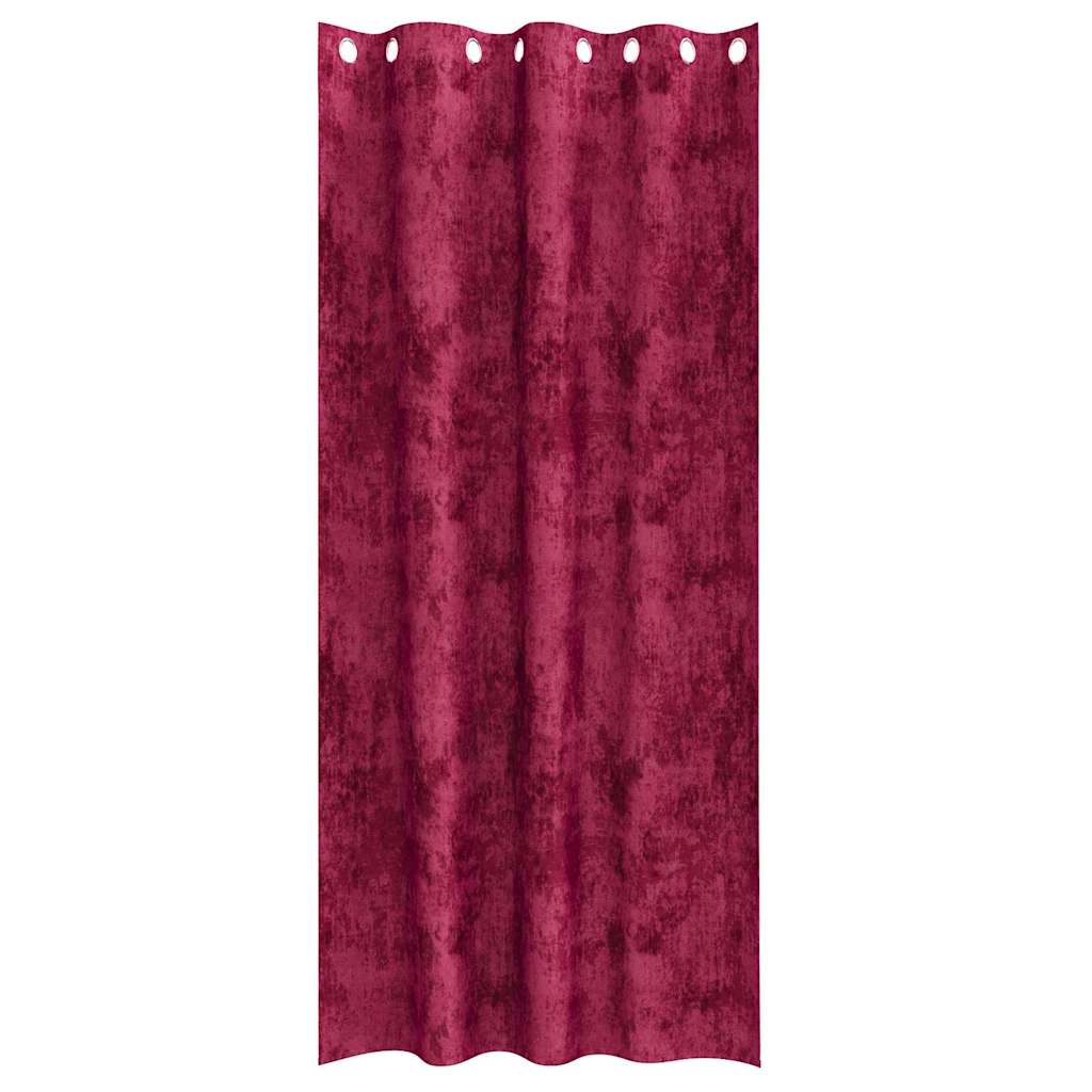 Tende in Velluto 2 pcs Rosso Vino 260 x 140 cm Velluto | homemem39