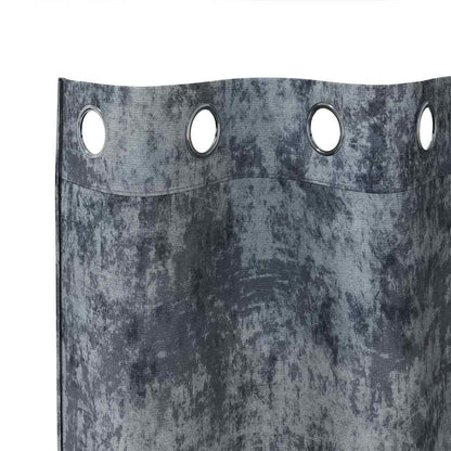 Tende in Velluto 2 pcs Grigio Argento 225 x 140 cm Velluto | homemem39