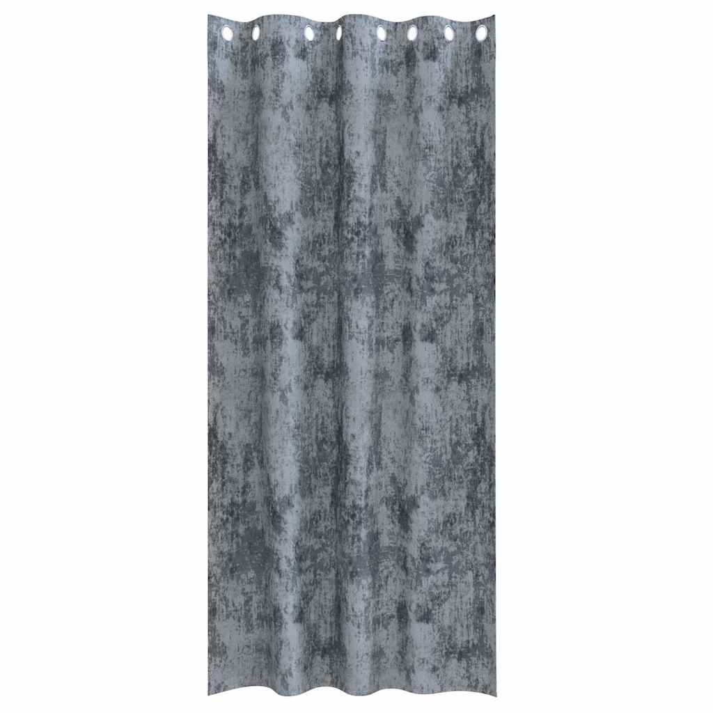 Tende in Velluto 2 pcs Grigio Argento 225 x 140 cm Velluto | homemem39