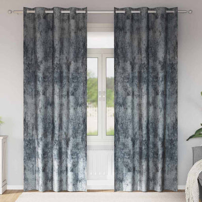 Tende in Velluto 2 pcs Grigio Argento 245 x 140 cm Velluto | homemem39