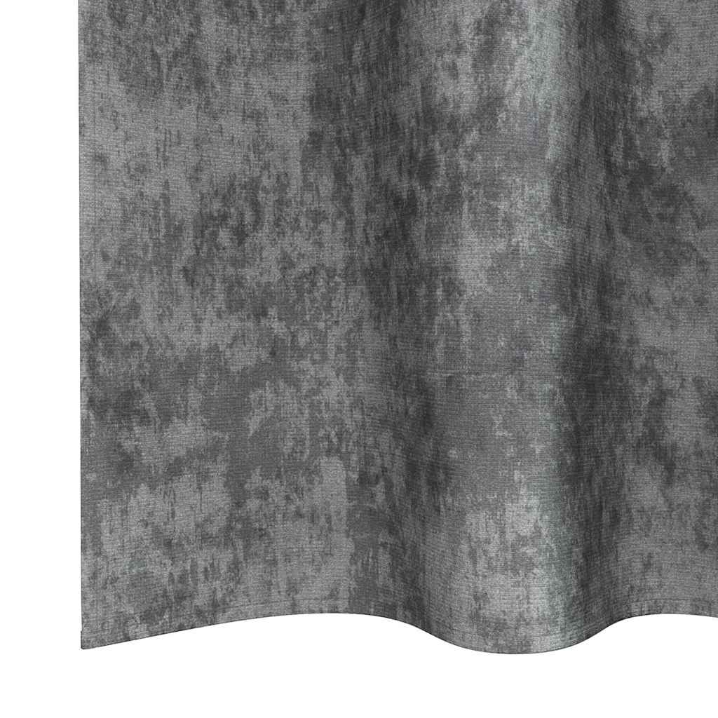 Tende in Velluto con tende 2 pcs Grigio 140 x 140 cm Velluto | homemem39