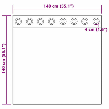 Tende in Velluto con tende 2 pcs Grigio 140 x 140 cm Velluto | homemem39