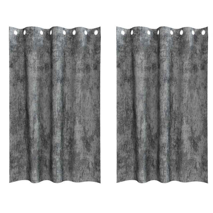 Tende in Velluto con tende 2 pcs Grigio 175 x 140 cm Velluto | homemem39