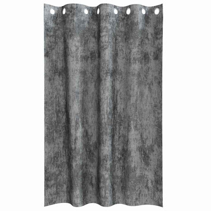 Tende in Velluto con tende 2 pcs Grigio 175 x 140 cm Velluto | homemem39