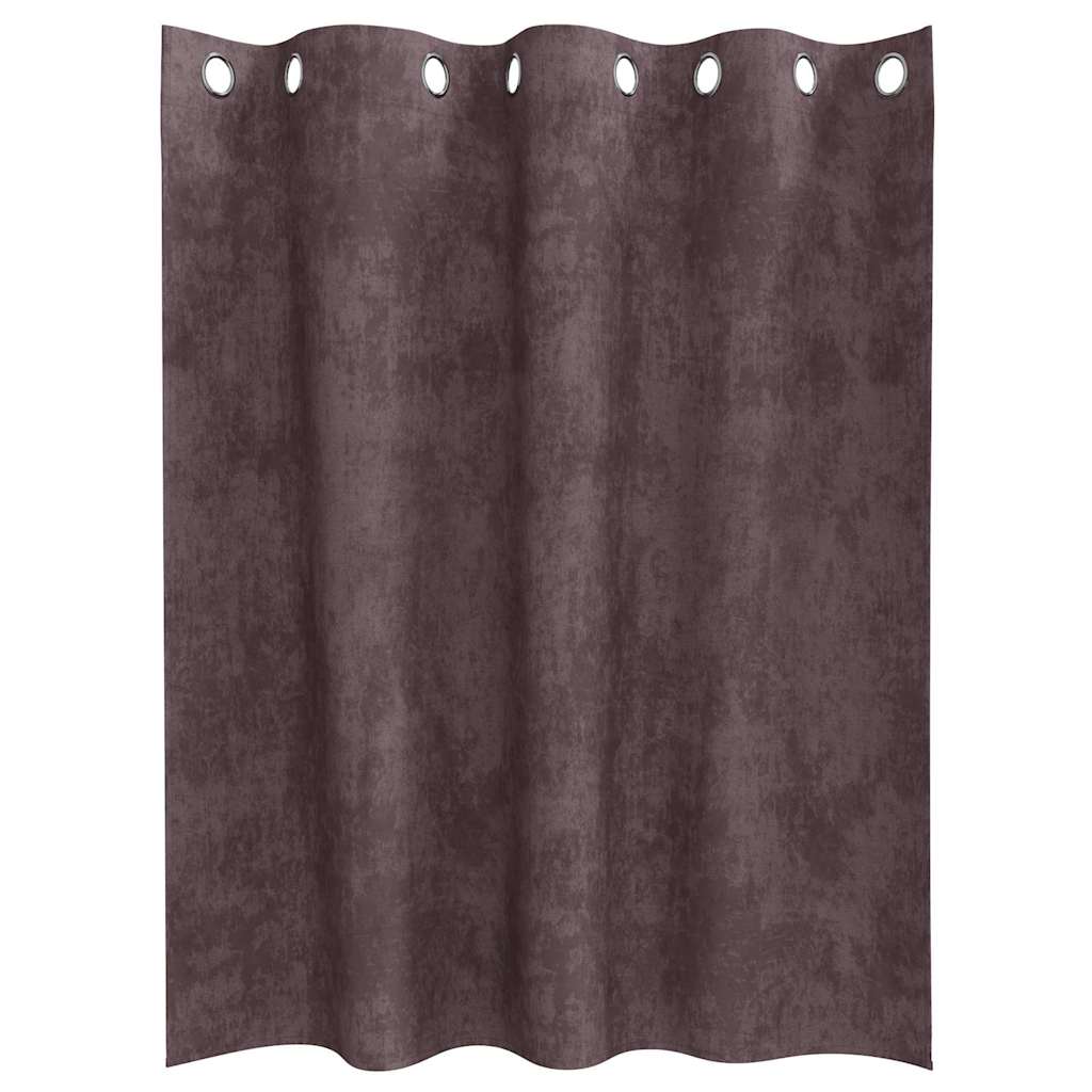 Tende in Velluto con tende 2 pcs Marrone 140 x 140 cm Velluto | homemem39