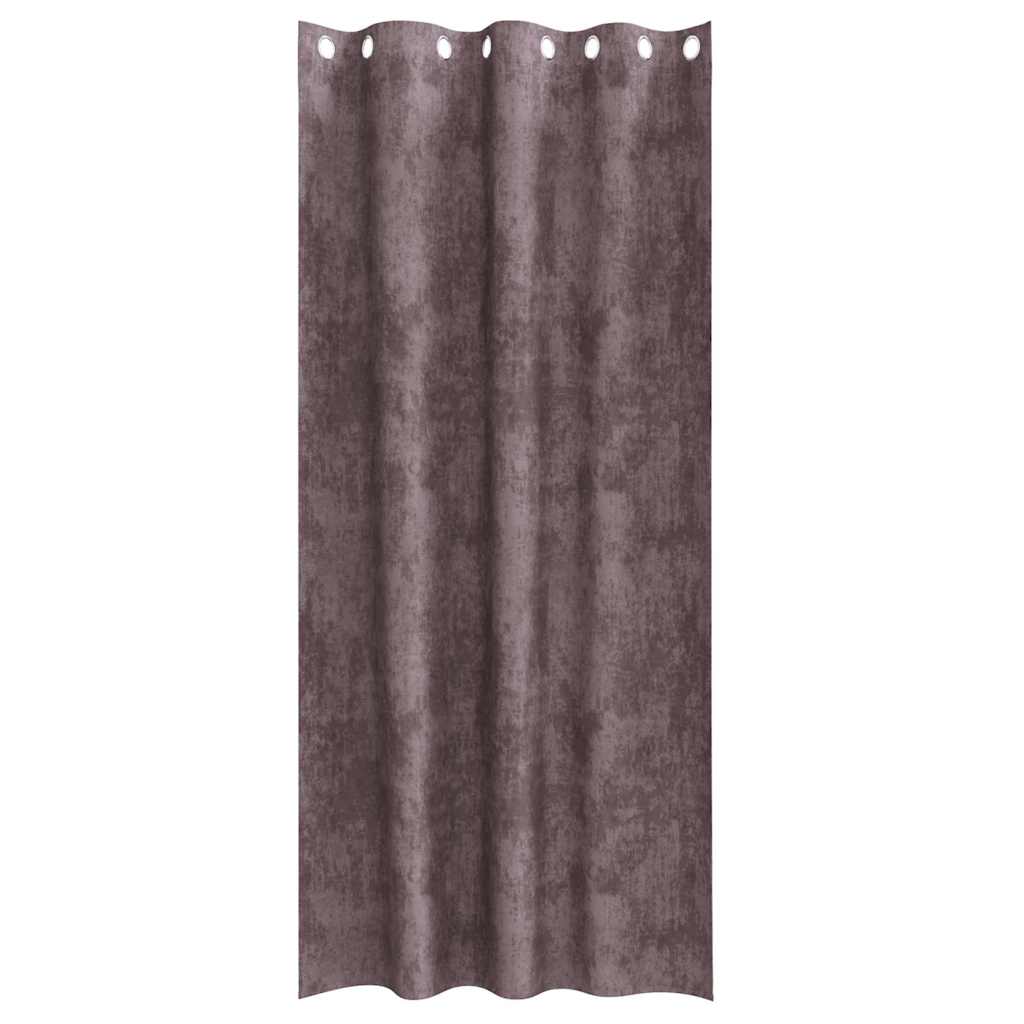Tende in Velluto con tende 2 pcs Marrone 225 x 140 cm Velluto | homemem39
