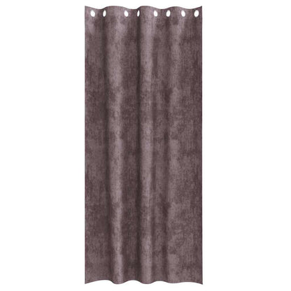 Tende in Velluto con tende 2 pcs Marrone 245 x 140 cm Velluto | homemem39