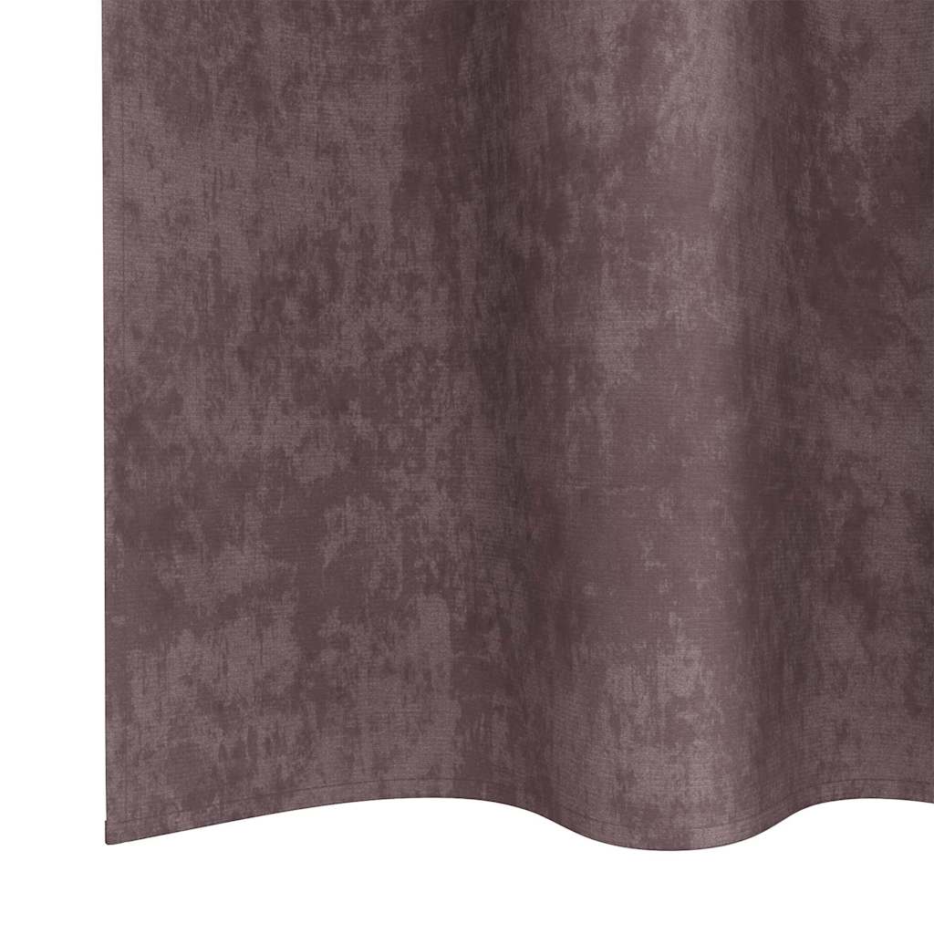 Tende in Velluto con tende 2 pcs Marrone 260 x 140 cm Velluto | homemem39