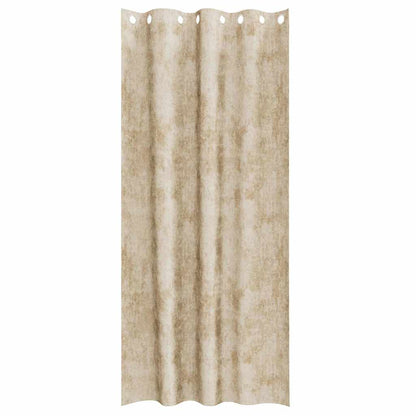 Tende in Velluto con tende 2 pcs Crema 225 x 140 cm Velluto | homemem39