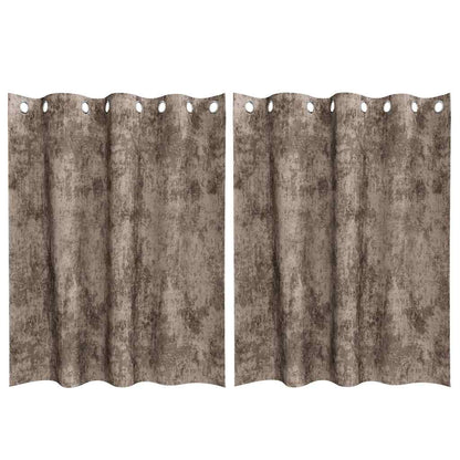 Tende in Velluto 2 pcs Cappuccino 140 x 140 cm Velluto | homemem39