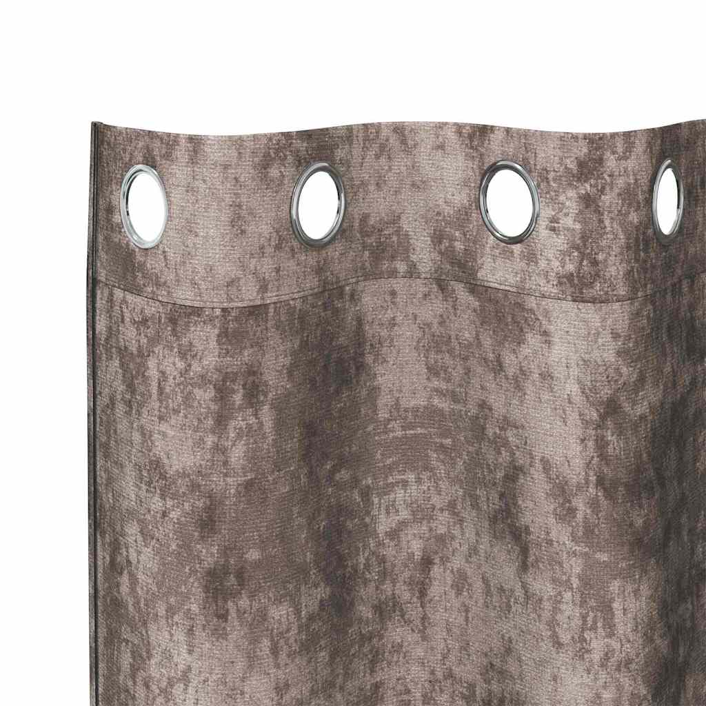 Tende in Velluto 2 pcs Cappuccino 175 x 140 cm Velluto | homemem39