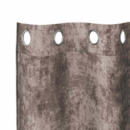 Tende in Velluto 2 pcs Cappuccino 175 x 140 cm Velluto | homemem39