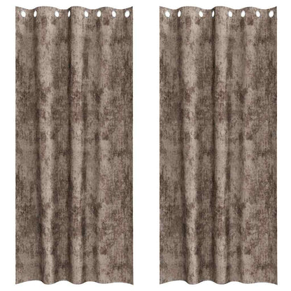 Tende in Velluto 2 pcs Cappuccino 245 x 140 cm Velluto | homemem39
