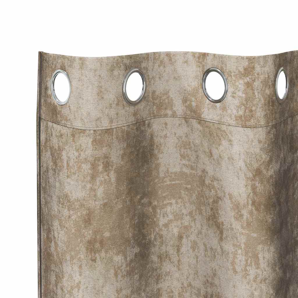 Tende in Velluto con tende 2 pcs Champagne 245 x 140 cm Velluto | homemem39