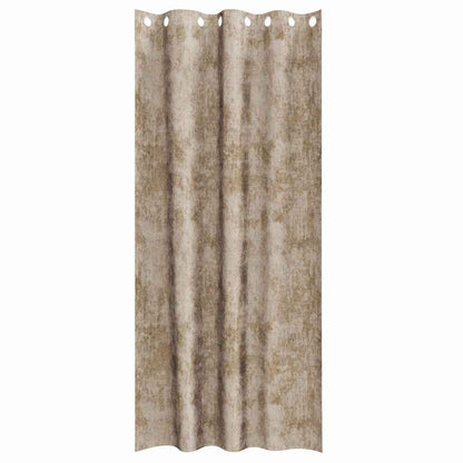 Tende in Velluto con tende 2 pcs Champagne 245 x 140 cm Velluto | homemem39