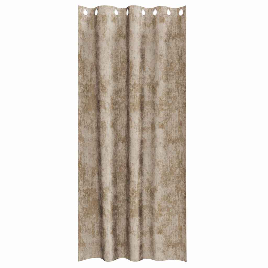 Tende in Velluto con tende 2 pcs Champagne 260 x 140 cm Velluto | homemem39