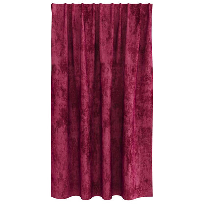 Tende in Velluto 2 pcs Rosso vino 140 x 140 cm Velluto | homemem39