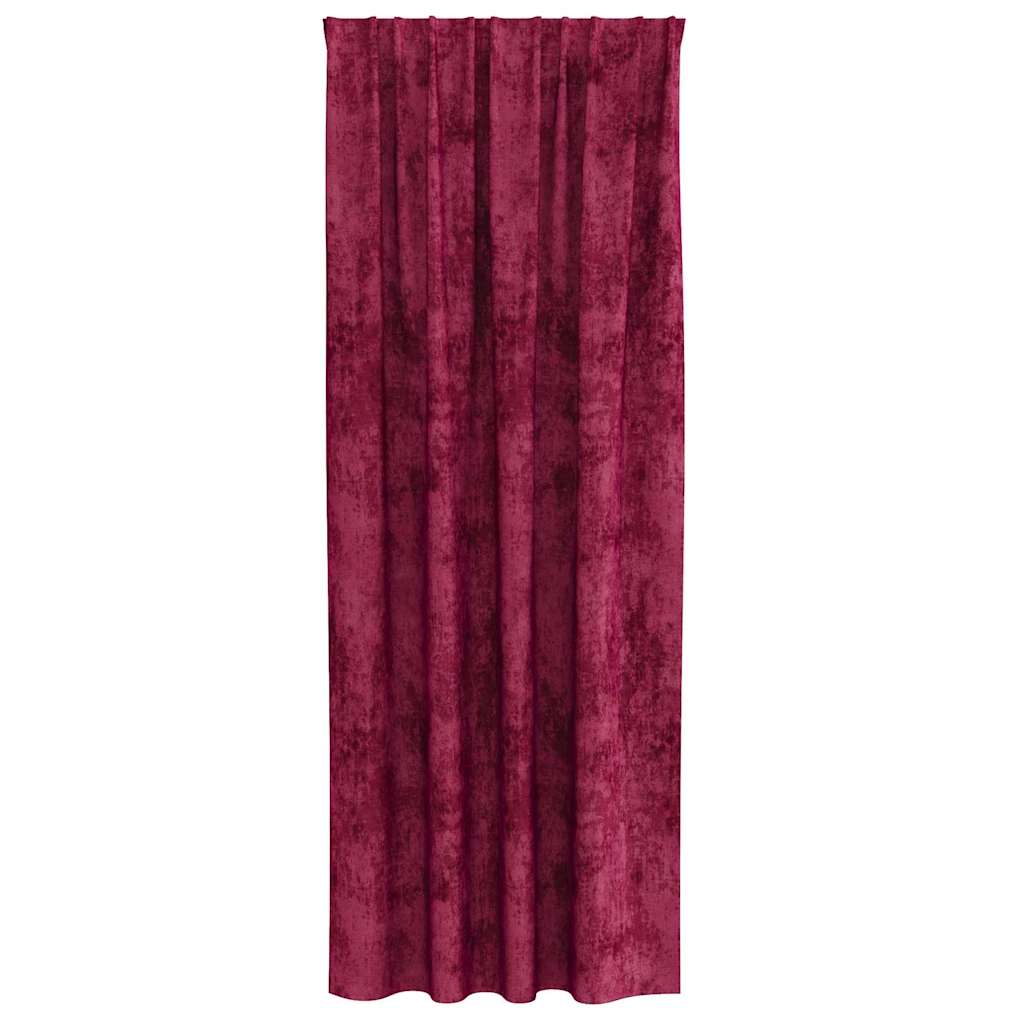 Tende in Velluto 2 pcs Rosso Vino 260 x 140 cm Velluto | homemem39