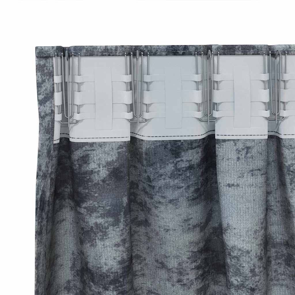 Tende in Velluto 2 pcs Grigio Argento 140 x 140 cm Velluto | homemem39