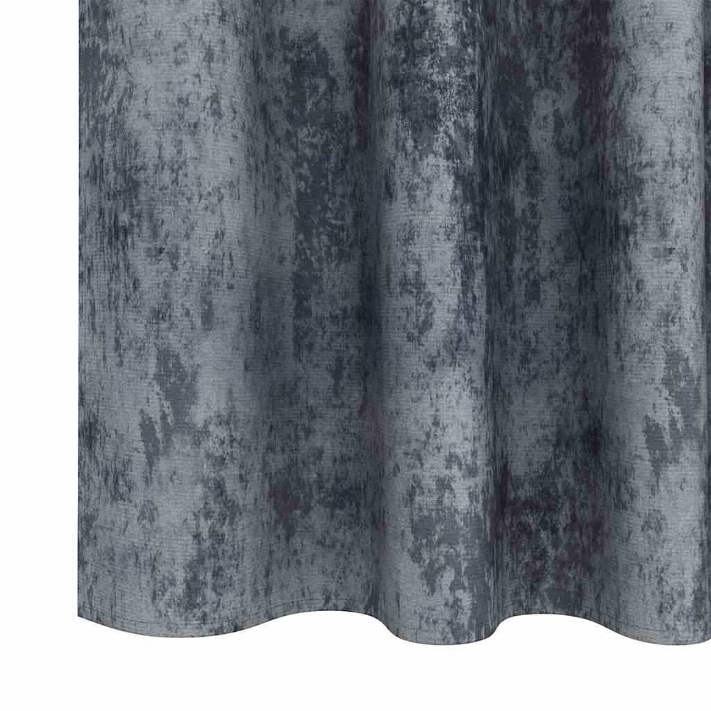 Tende in Velluto 2 pcs Grigio Argento 175 x 140 cm Velluto | homemem39