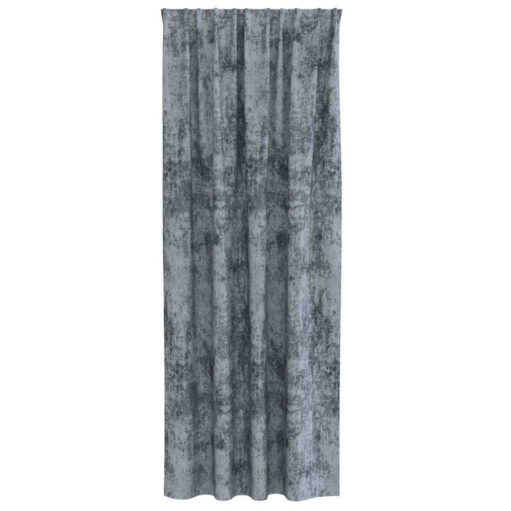 Tende in Velluto 2 pcs Grigio Argento 245 x 140 cm Velluto | homemem39