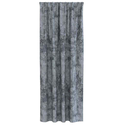 Tende in Velluto 2 pcs Grigio Argento 260 x 140 cm Velluto | homemem39