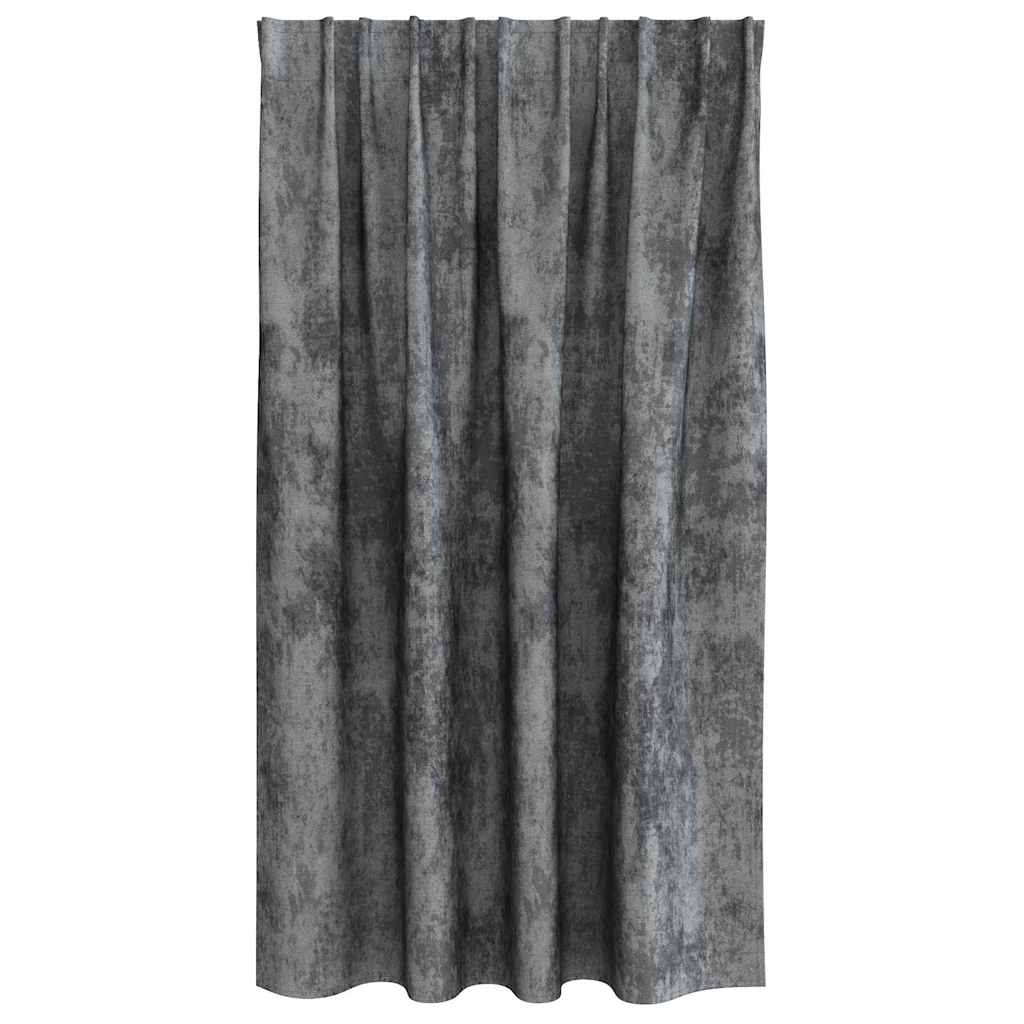 Tende in Velluto con tende 2 pcs Grigio 140 x 140 cm Velluto | homemem39