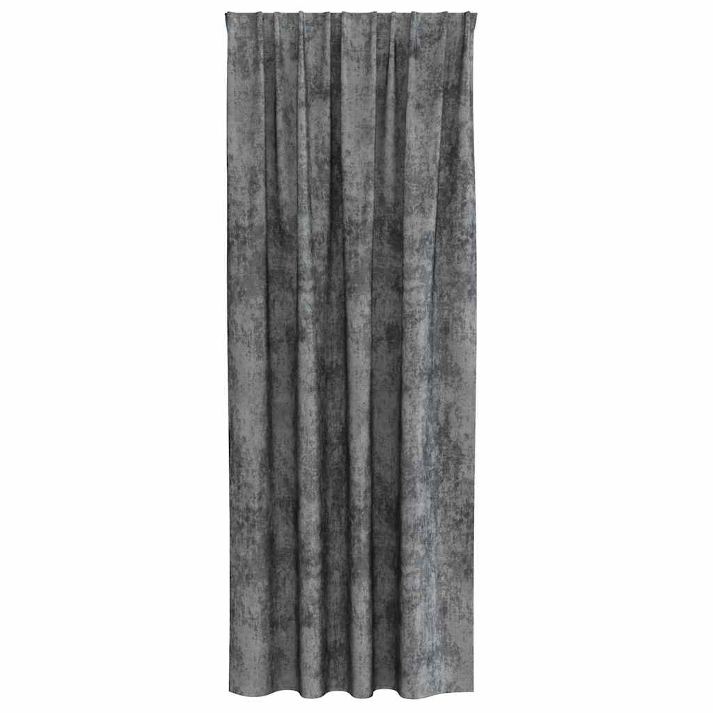 Tende in Velluto con tende 2 pcs Grigio 225 x 140 cm Velluto | homemem39
