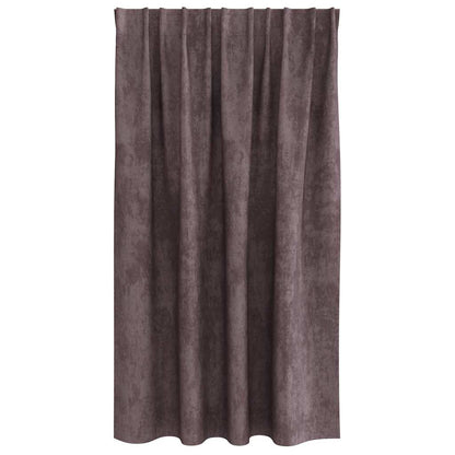 Tende in Velluto con tende 2 pcs Marrone 140 x 140 cm Velluto | homemem39