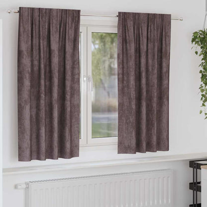 Tende in Velluto con tende 2 pcs Marrone 175 x 140 cm Velluto | homemem39