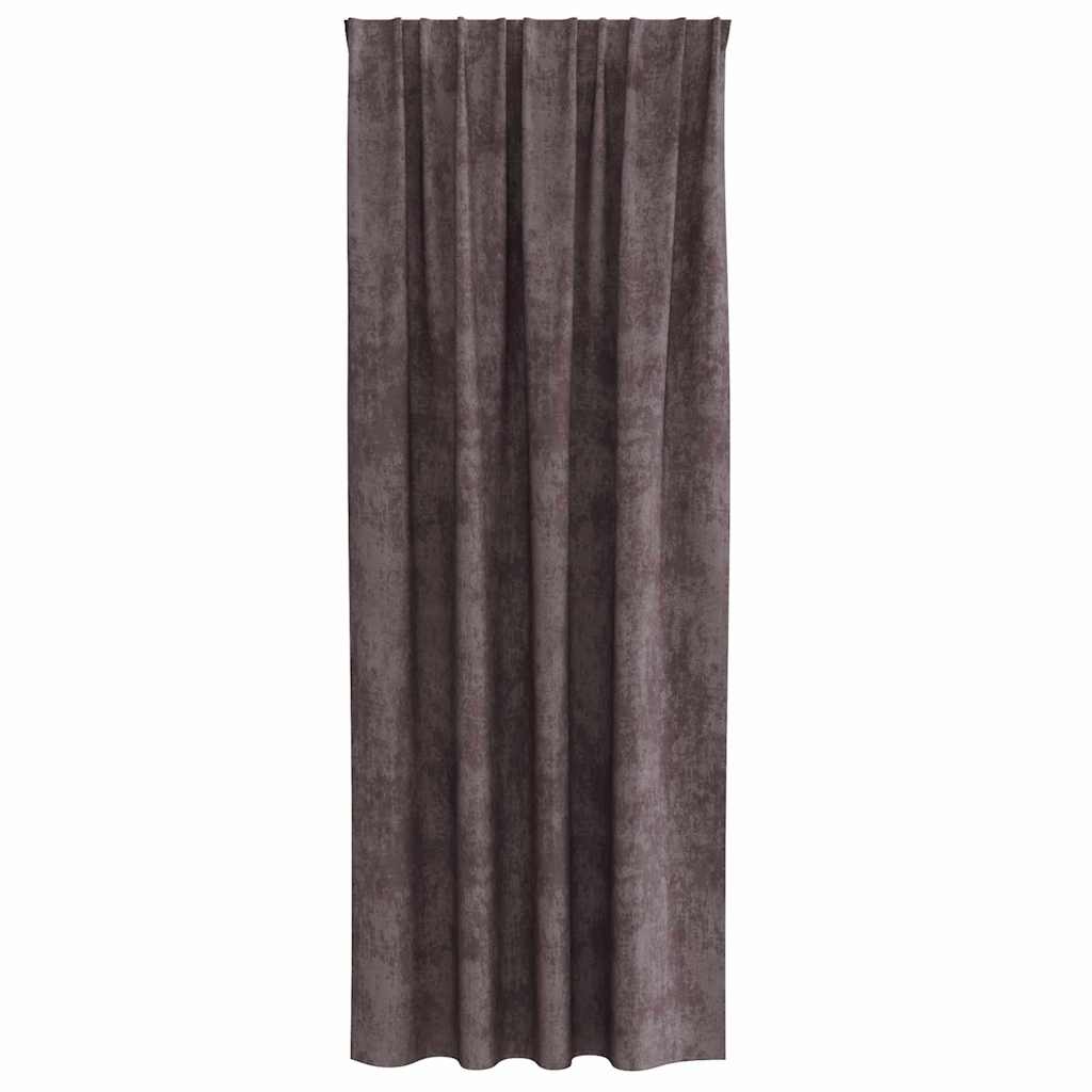 Tende in Velluto con tende 2 pcs Marrone 245 x 140 cm Velluto | homemem39