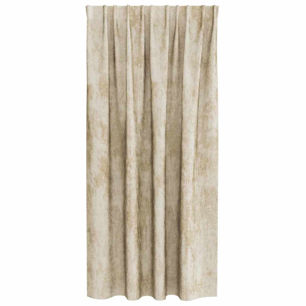 Tende in Velluto con tende 2 pcs Crema 175 x 140 cm Velluto | homemem39