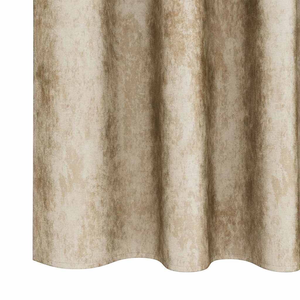 Tende in Velluto con tende 2 pcs Crema 225 x 140 cm Velluto | homemem39
