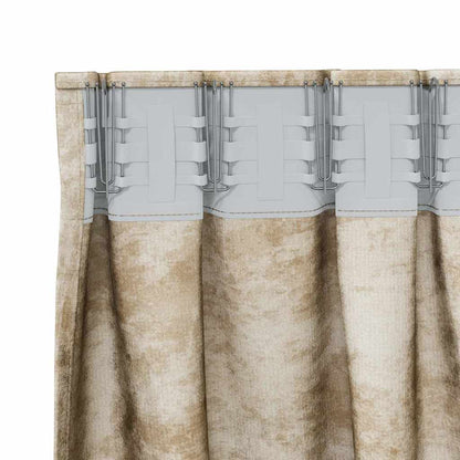 Tende in Velluto con tende 2 pcs Crema 245 x 140 cm Velluto | homemem39
