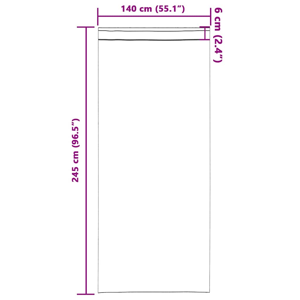 Tende in Velluto con tende 2 pcs Crema 245 x 140 cm Velluto | homemem39