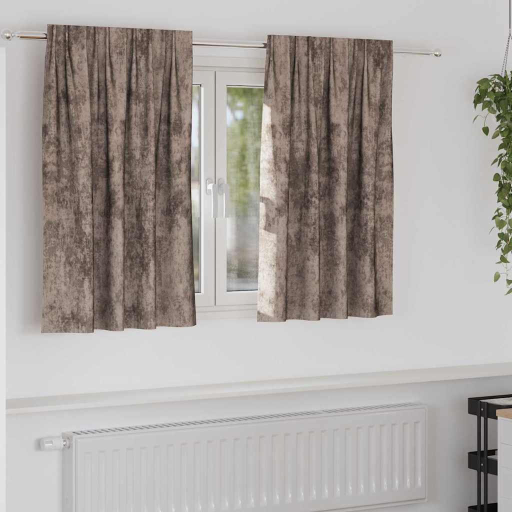 Tende in Velluto 2 pcs Cappuccino 140 x 140 cm Velluto | homemem39