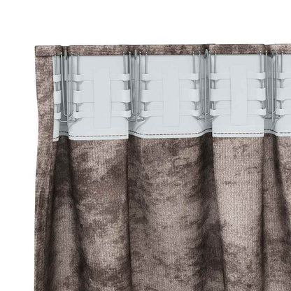 Tende in Velluto 2 pcs Cappuccino 225 x 140 cm Velluto | homemem39