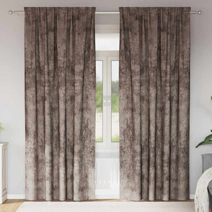 Tende in Velluto 2 pcs Cappuccino 260 x 140 cm Velluto | homemem39