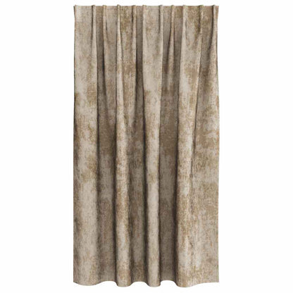 Tende in Velluto con tende 2 pcs Champagne 140 x 140 cm Velluto | homemem39