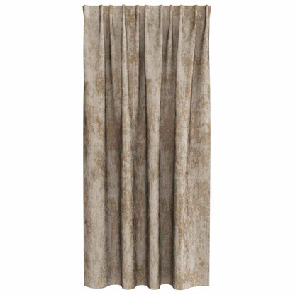 Tende in Velluto con tende 2 pcs Champagne 175 x 140 cm Velluto | homemem39