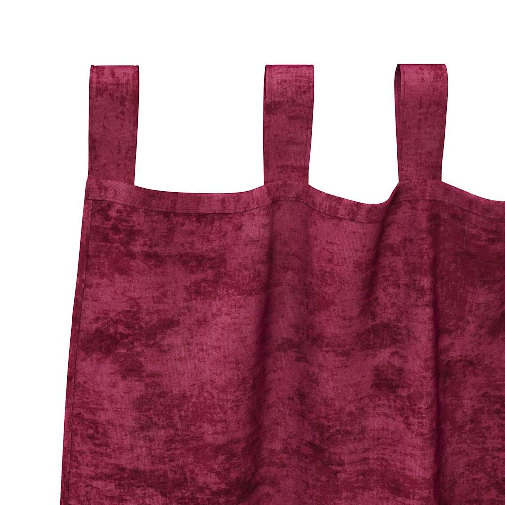 Tende in Velluto 2 pcs Rosso vino 175 x 140 cm Velluto | homemem39