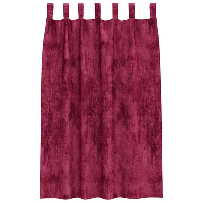 Tende in Velluto 2 pcs Rosso vino 175 x 140 cm Velluto | homemem39