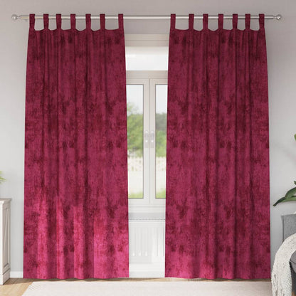 Tende in Velluto 2 pcs Rosso vino 260 x 140 cm Velluto | homemem39