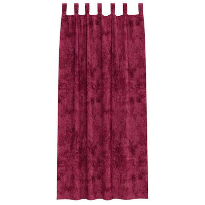 Tende in Velluto 2 pcs Rosso vino 260 x 140 cm Velluto | homemem39