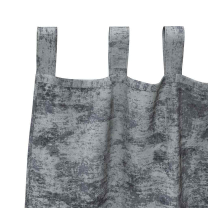 Tende in Velluto 2 pcs Grigio Argento 140 x 140 cm Velluto | homemem39