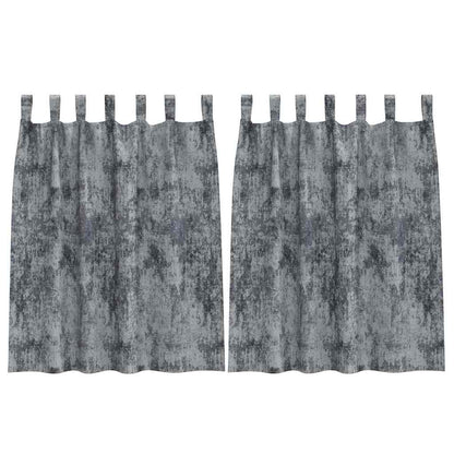 Tende in Velluto 2 pcs Grigio Argento 140 x 140 cm Velluto | homemem39