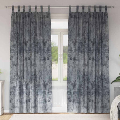 Tende in Velluto 2 pcs Grigio Argento 245 x 140 cm Velluto | homemem39