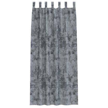 Tende in Velluto 2 pcs Grigio Argento 245 x 140 cm Velluto | homemem39