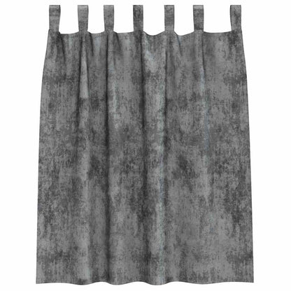 Tende in Velluto con tende 2 pcs Grigio 140 x 140 cm Velluto | homemem39