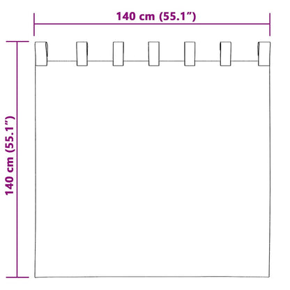 Tende in Velluto con tende 2 pcs Grigio 140 x 140 cm Velluto | homemem39